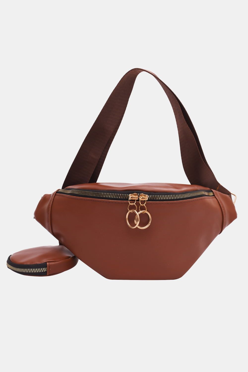 PU Leather Sling Bag with Small Purse.