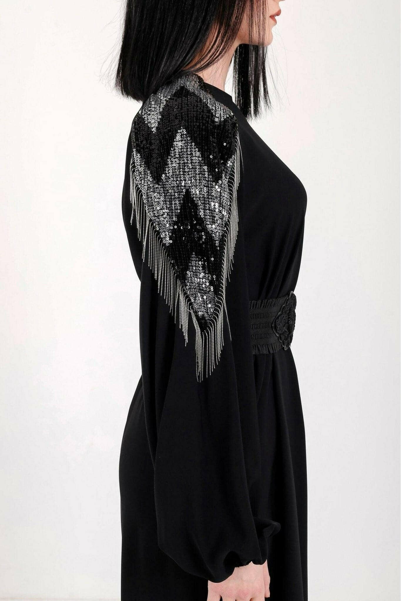 Lara Long Maxi Abaya in Black - By Baano