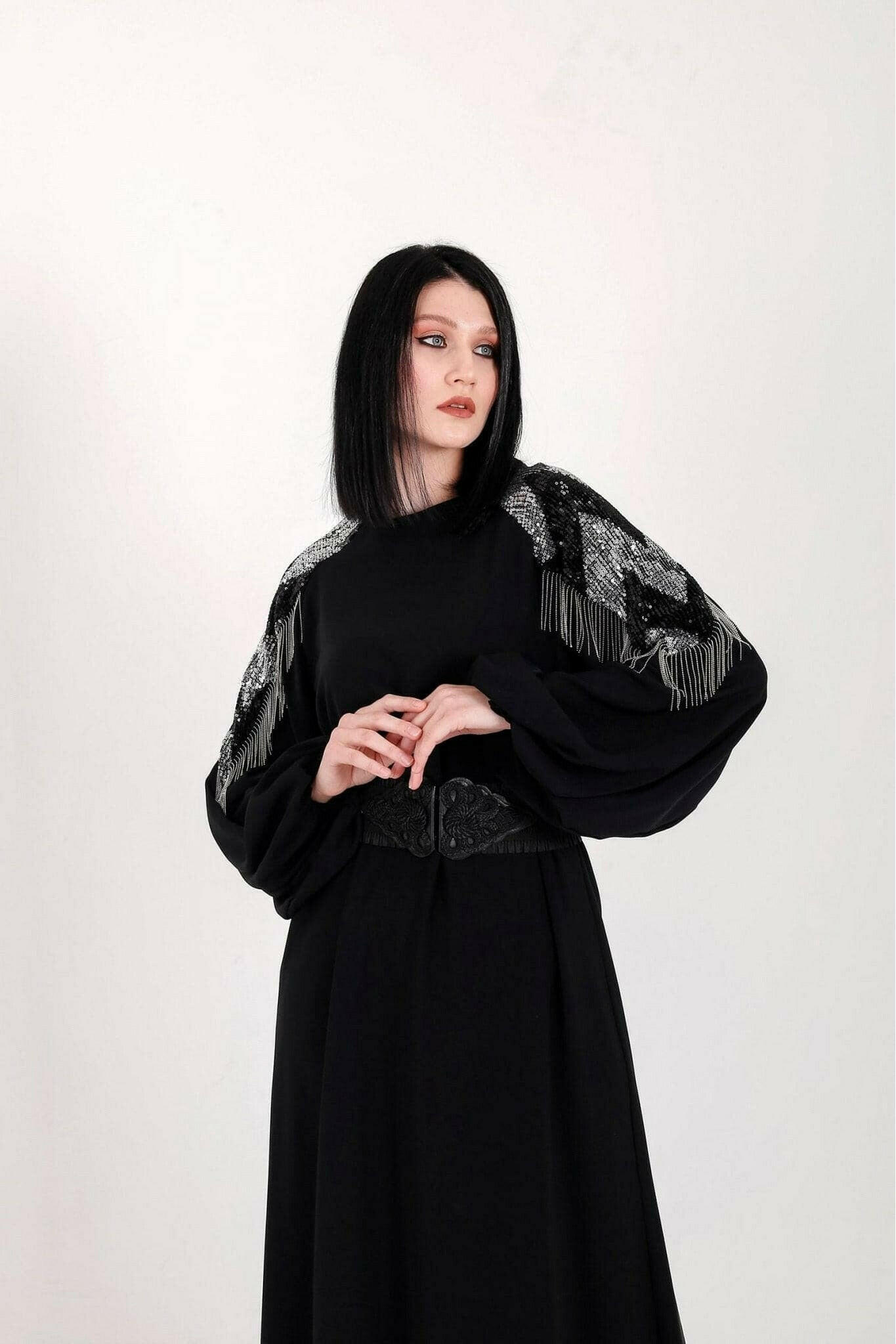 Lara Long Maxi Abaya in Black - By Baano