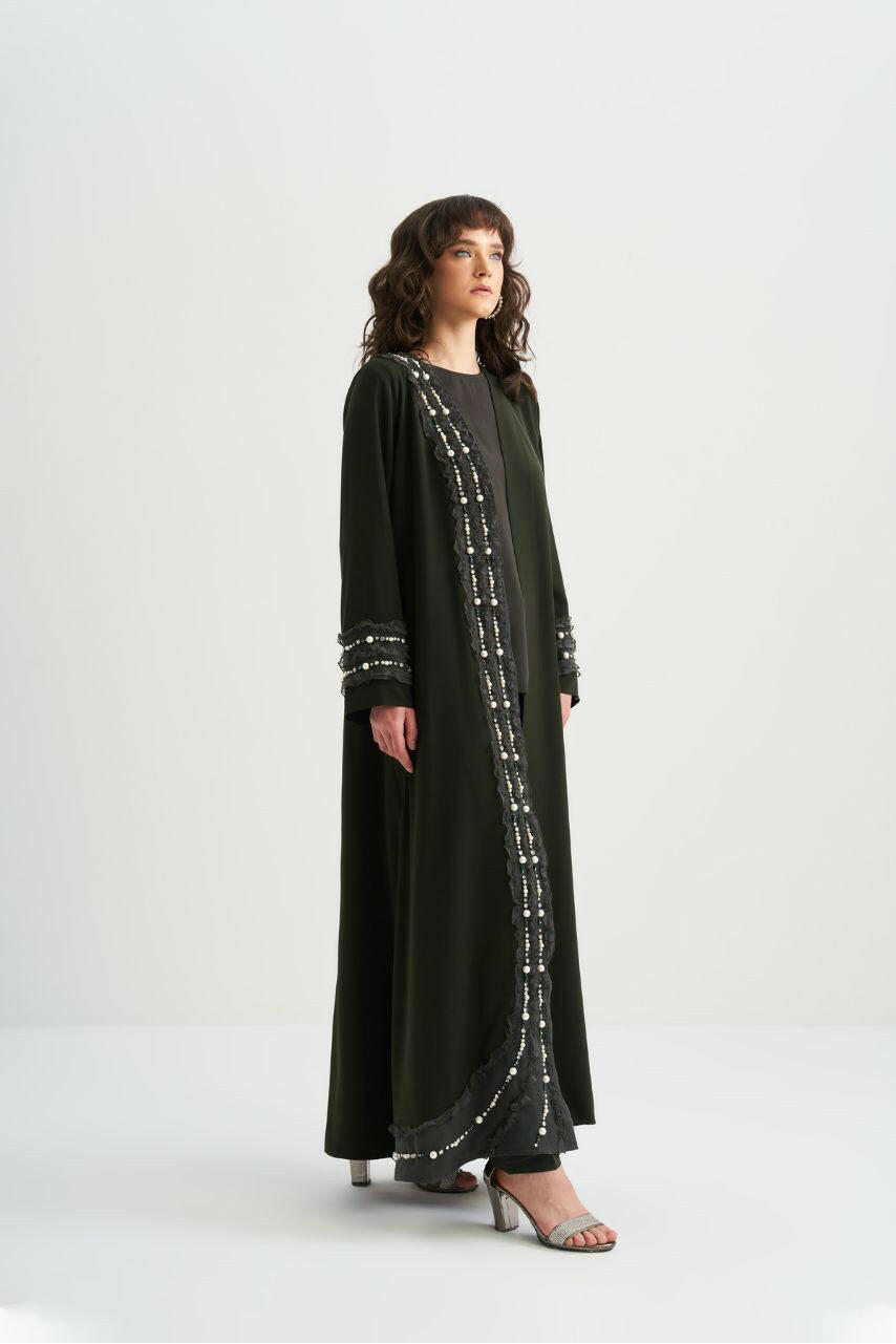 Newest Model Abaya - Muslim Women's Dress - Islamic Clothing - Abaya for Women Abaya & Kaftan By Baano 44 Dark Grass Olive 