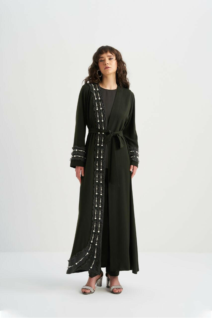 Newest Model Abaya - Muslim Women's Dress - Islamic Clothing - Abaya for Women Abaya & Kaftan By Baano 40 Dark Grass Olive 