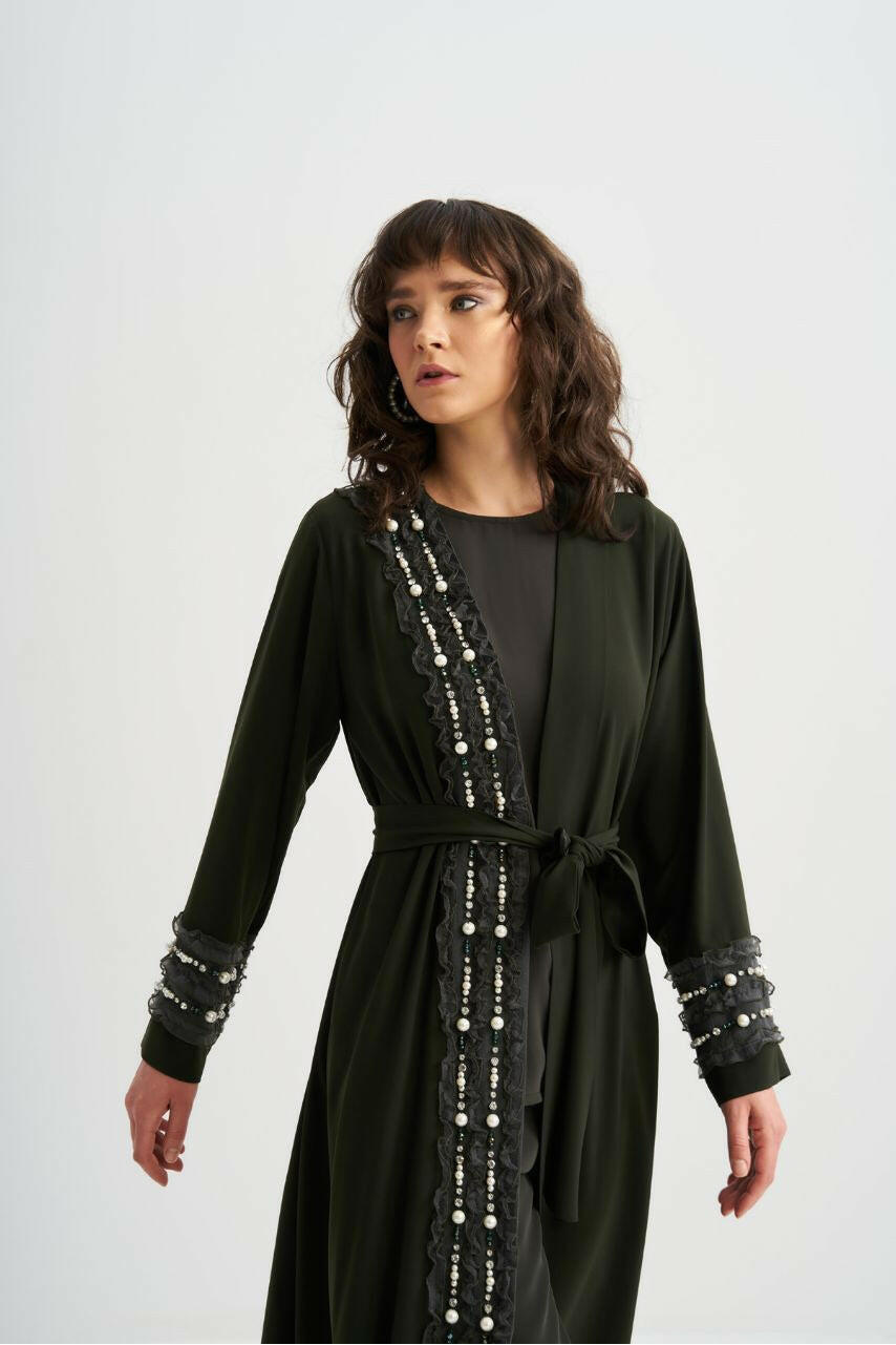 Newest Model Abaya - Muslim Women's Dress - Islamic Clothing - Abaya for Women Abaya & Kaftan By Baano 38 Dark Grass Olive 