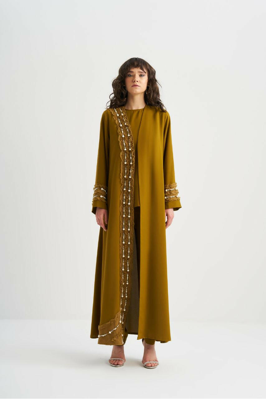 Newest Model Abaya - Muslim Women's Dress - Islamic Clothing - Abaya for Women Abaya & Kaftan By Baano 44 Olive Oil 