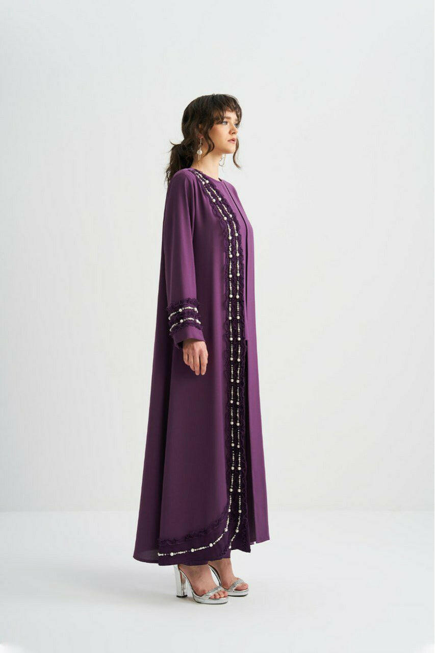 Newest Model Abaya - Muslim Women's Dress - Islamic Clothing - Abaya for Women Abaya & Kaftan By Baano 44 Crystal Purple 