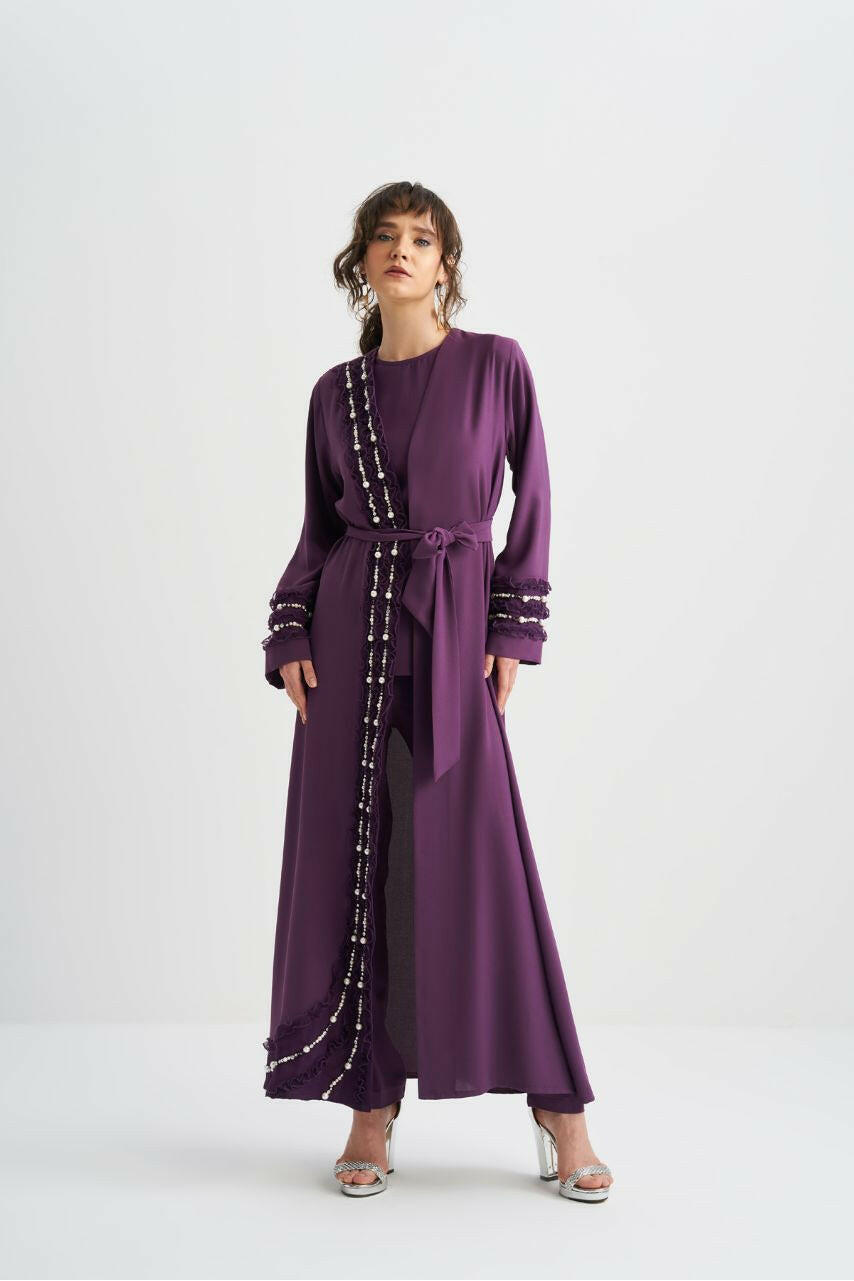 Newest Model Abaya - Muslim Women's Dress - Islamic Clothing - Abaya for Women Abaya & Kaftan By Baano 40 Crystal Purple 