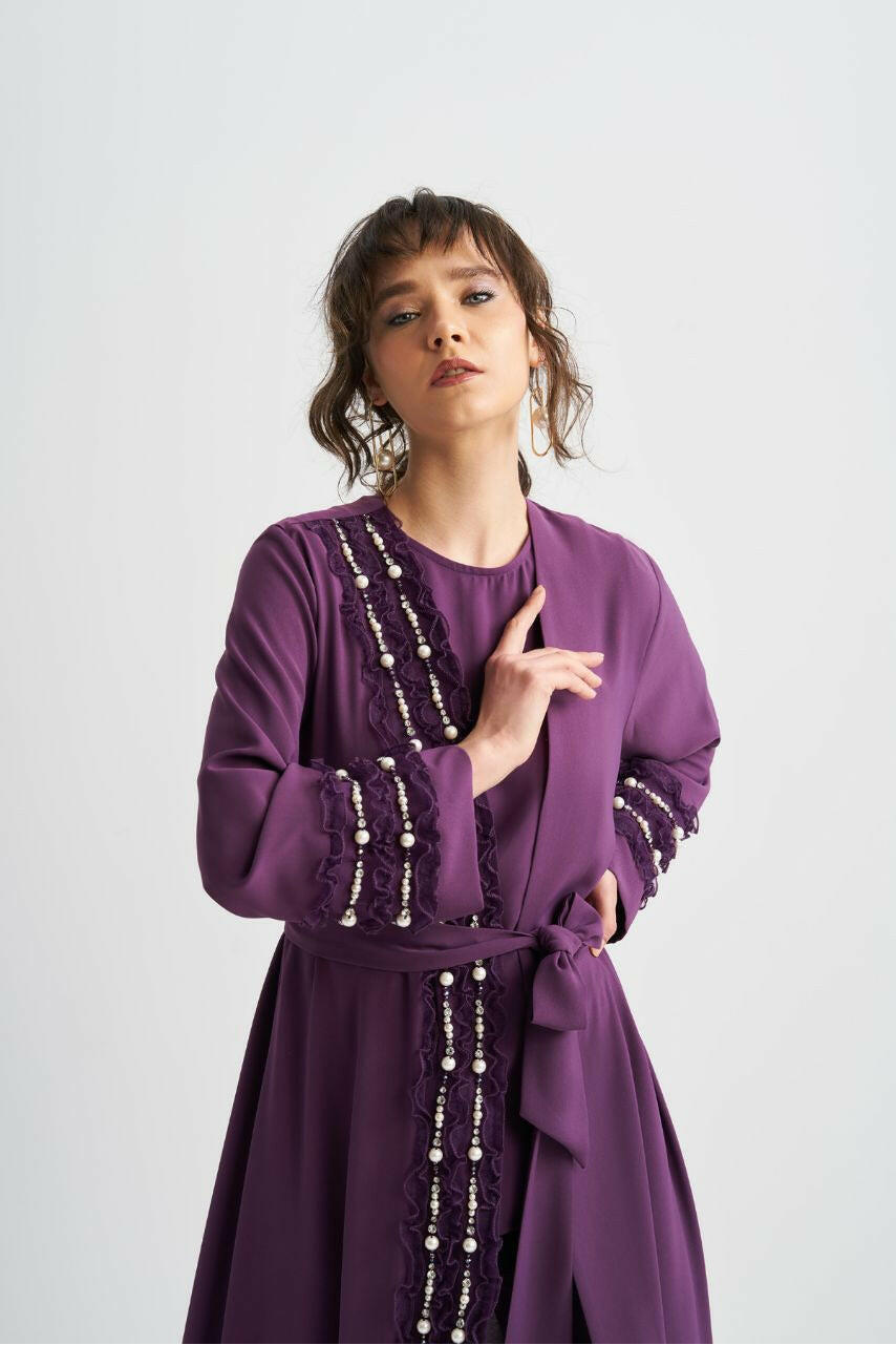 Newest Model Abaya - Muslim Women's Dress - Islamic Clothing - Abaya for Women Abaya & Kaftan By Baano 38 Crystal Purple 