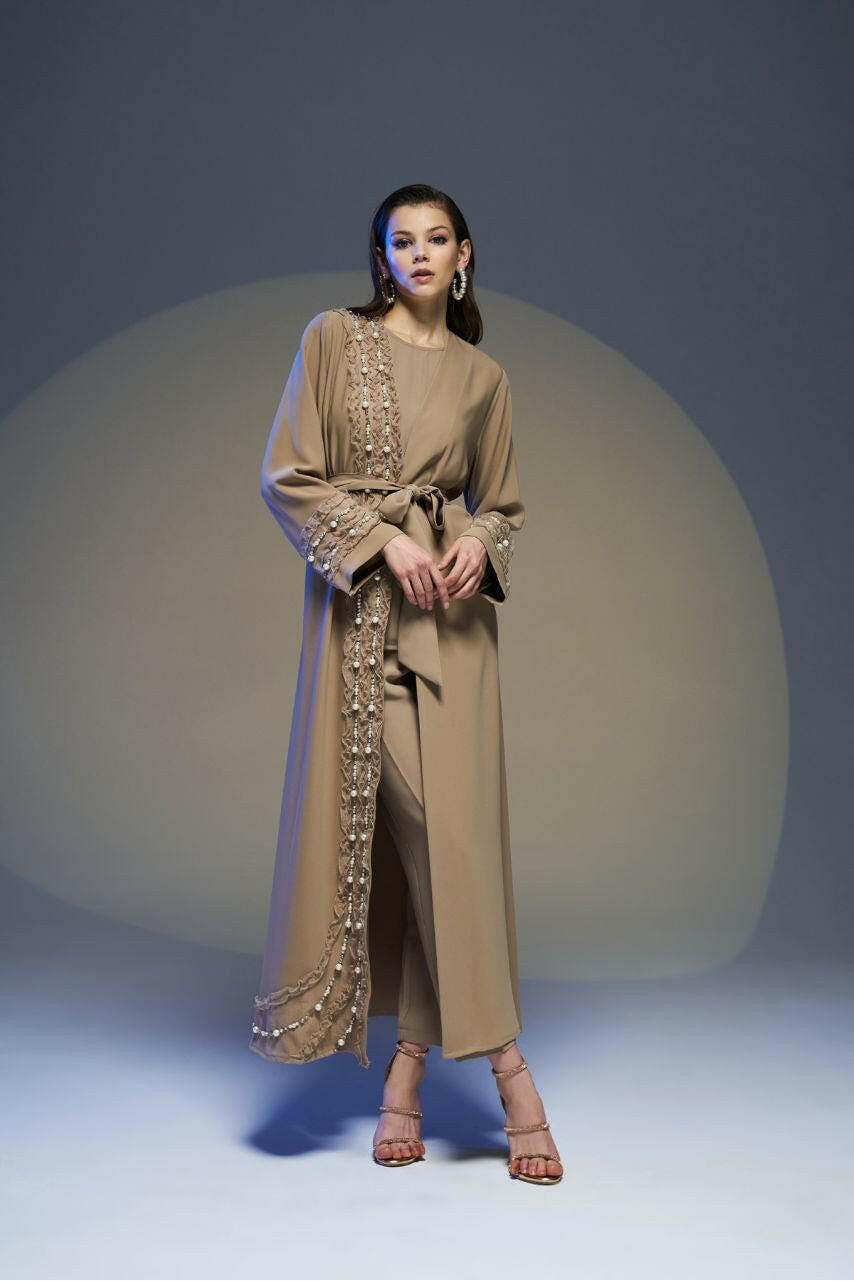 Newest Model Abaya - Muslim Women's Dress - Islamic Clothing - Abaya for Women Abaya & Kaftan By Baano 42 Beige Dune 