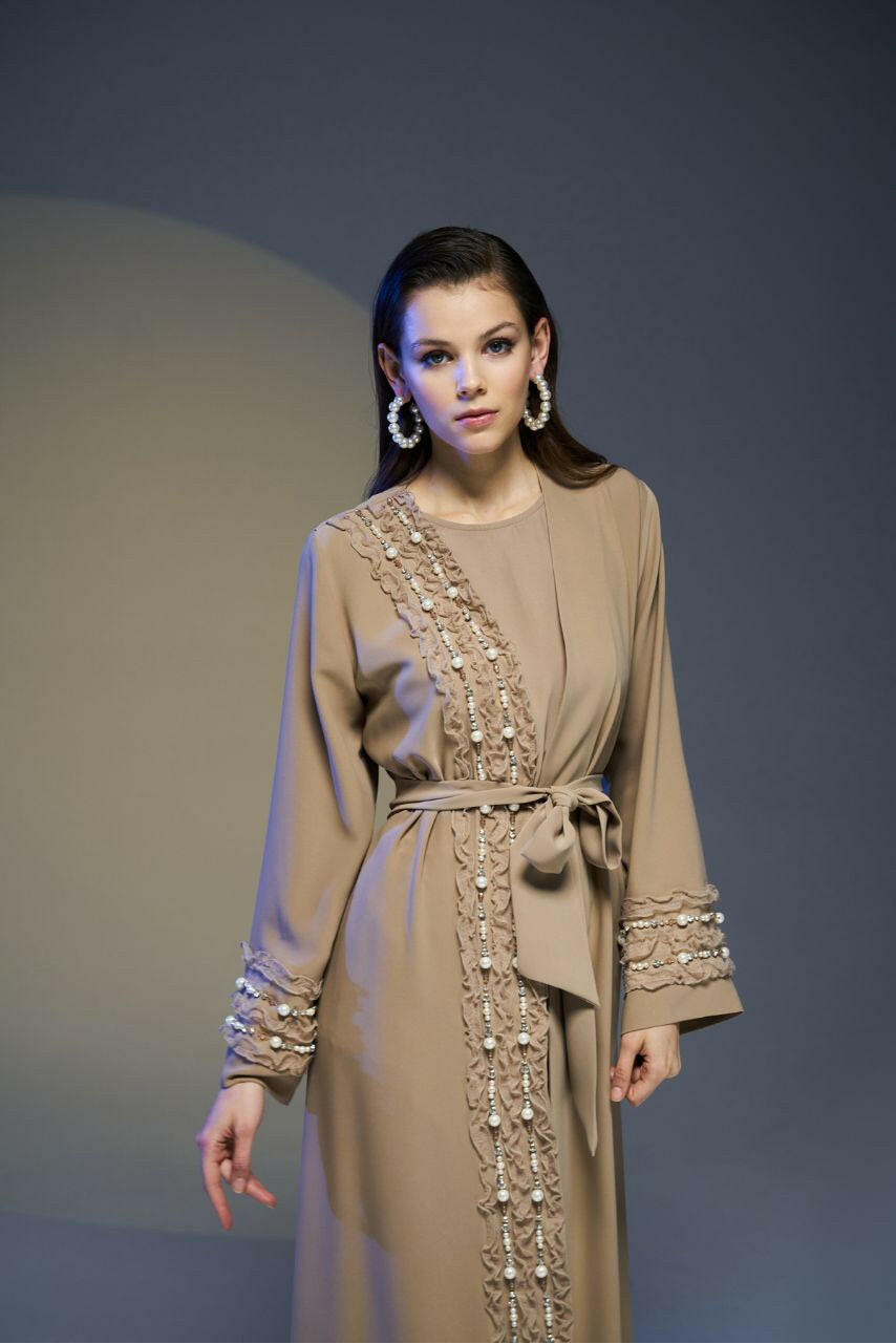 Newest Model Abaya - Muslim Women's Dress - Islamic Clothing - Abaya for Women Abaya & Kaftan By Baano 38 Beige Dune 