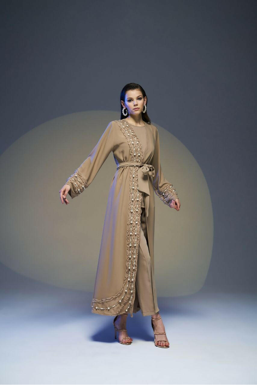 Newest Model Abaya - Muslim Women's Dress - Islamic Clothing - Abaya for Women Abaya & Kaftan By Baano 40 Beige Dune 