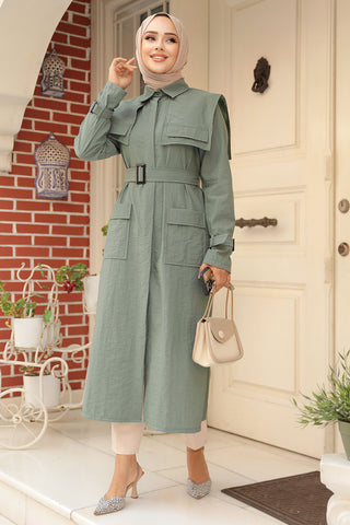 The Molly Full-Length Trench Coat redefines elegance and versatility in modest fashion