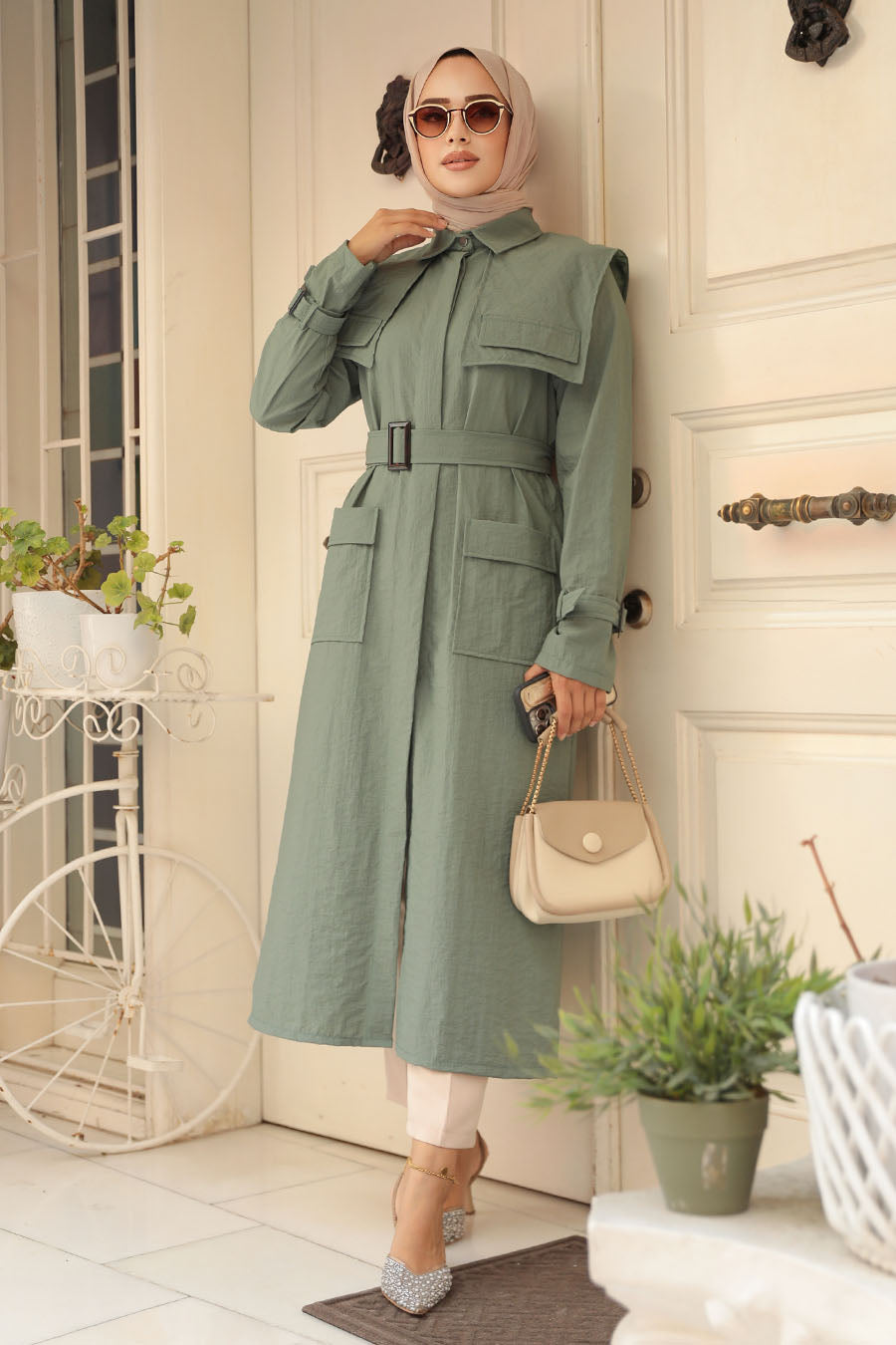 The Molly Full-Length Trench Coat redefines elegance and versatility in modest fashion - By Baano