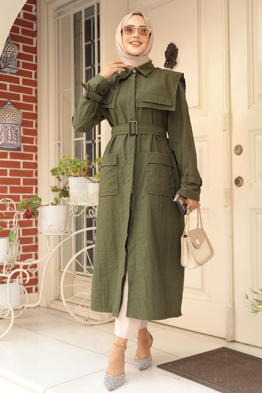 The Molly Full-Length Trench Coat redefines elegance and versatility in modest fashion - By Baano