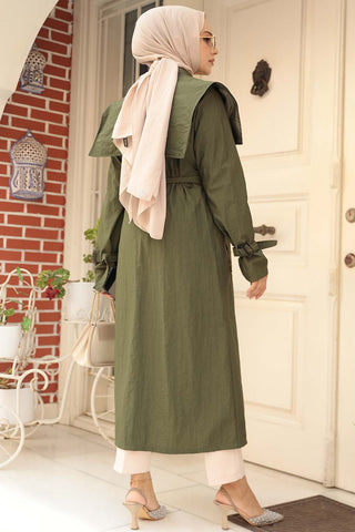 The Molly Full-Length Trench Coat redefines elegance and versatility in modest fashion