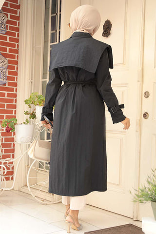 The Molly Full-Length Trench Coat redefines elegance and versatility in modest fashion