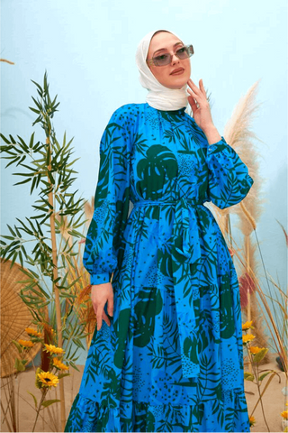 Hannah Maxi Dress with Detailed Side Design and Long Sleeves