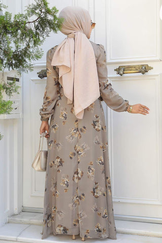 Moza Long Maxi Dress with Long Sleeve