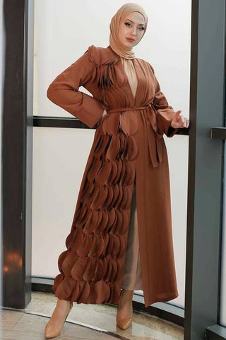 The Luxurious Aaliyah Abaya with Side Design and Open Front - By Baano