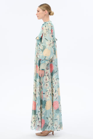 Julia Floral Maxi Dress with Long Sleeves - By Baano