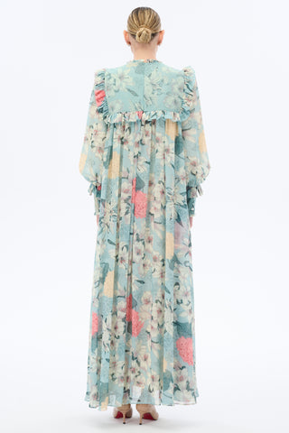 Julia Floral Maxi Dress with Long Sleeves - By Baano