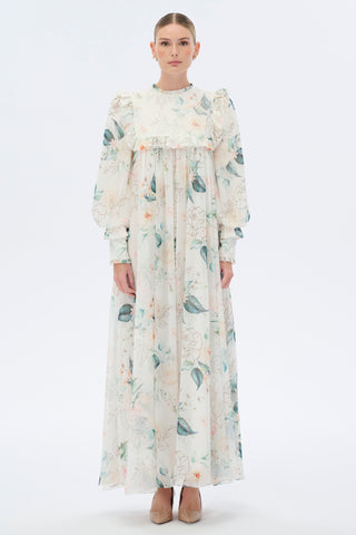 Julia Floral Maxi Dress with Long Sleeves - By Baano