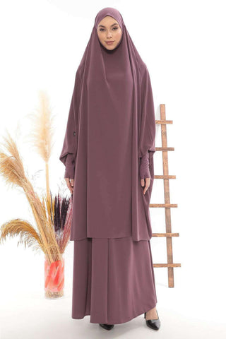 Luxury Two Piece Khimar  |  2 Piece Abaya | Dress Modest Wear - By Baano