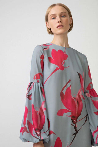 Balloon long sleeve Zara dress With Flowers - By Baano