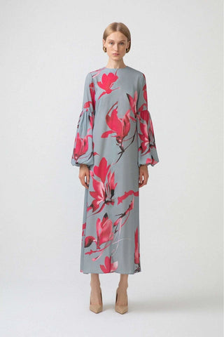 Balloon long sleeve Zara dress With Flowers