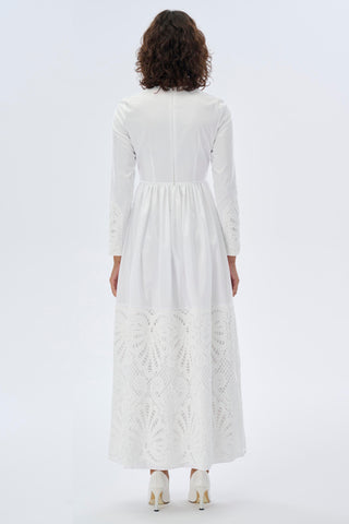 Elegant Maxi Dress - In Two Color - White and Black - By Baano