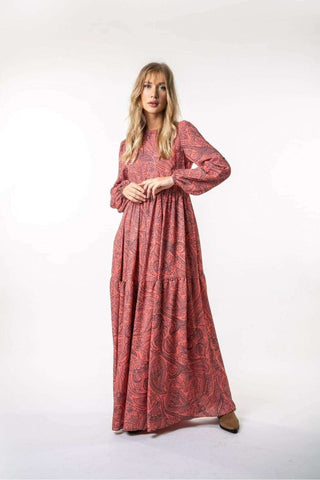 Eva Long Maxi Dress with Long Sleeves - By Baano