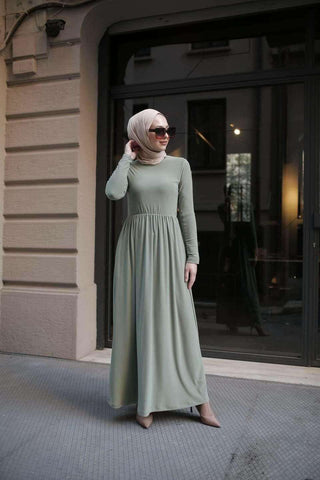 Bella Maxi Jersey Dress with Side Pocket