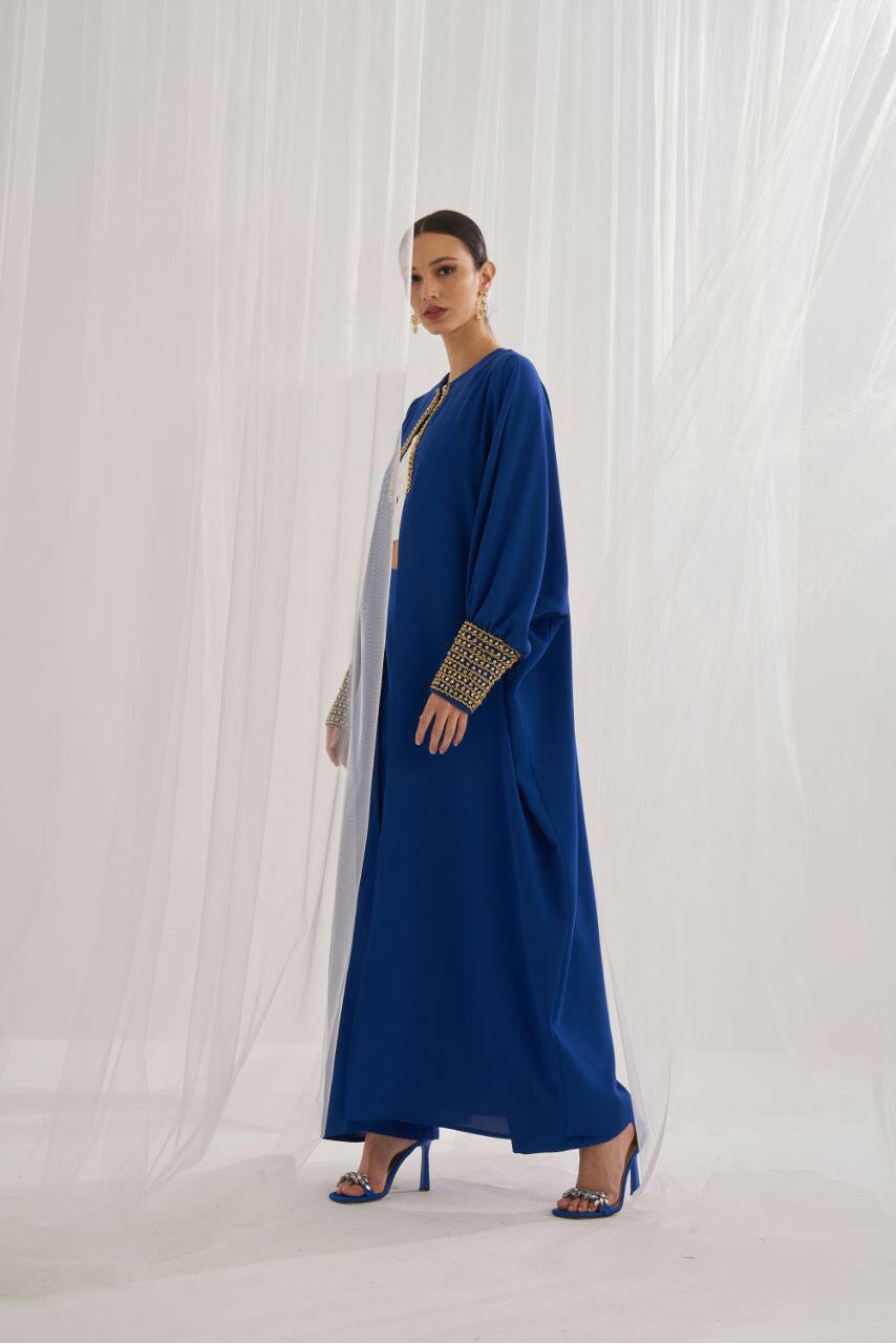 Embellished Sleeved Luxurious Abaya - New Season - in Four Colors - By Baano