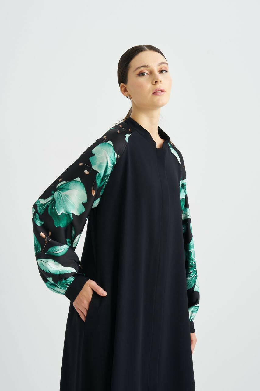 New Summer Colorful Sleeve Long Maxi Abaya - Open Front Abaya By Baano 40 - S ( 4-6)  