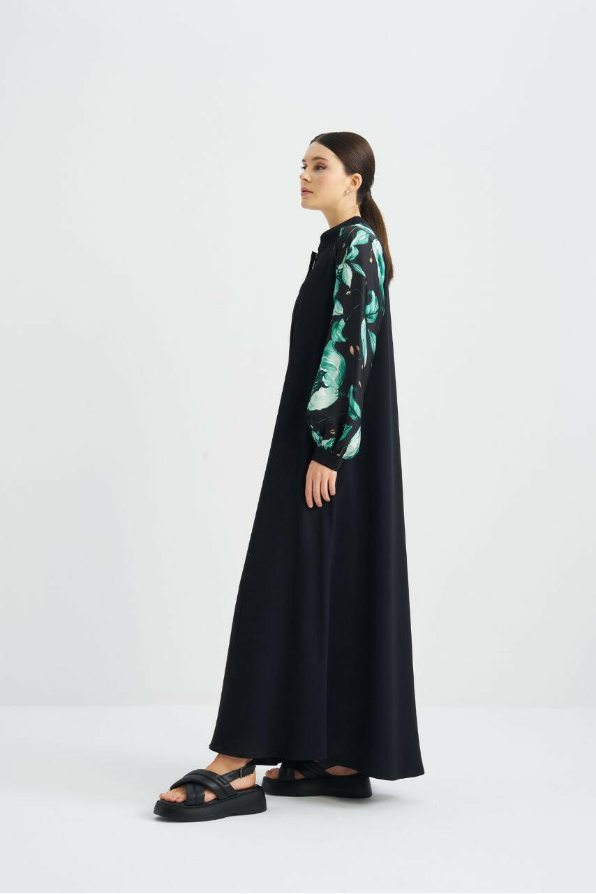New Summer Colorful Sleeve Long Maxi Abaya - Open Front Abaya By Baano 42 - M (6-8)  