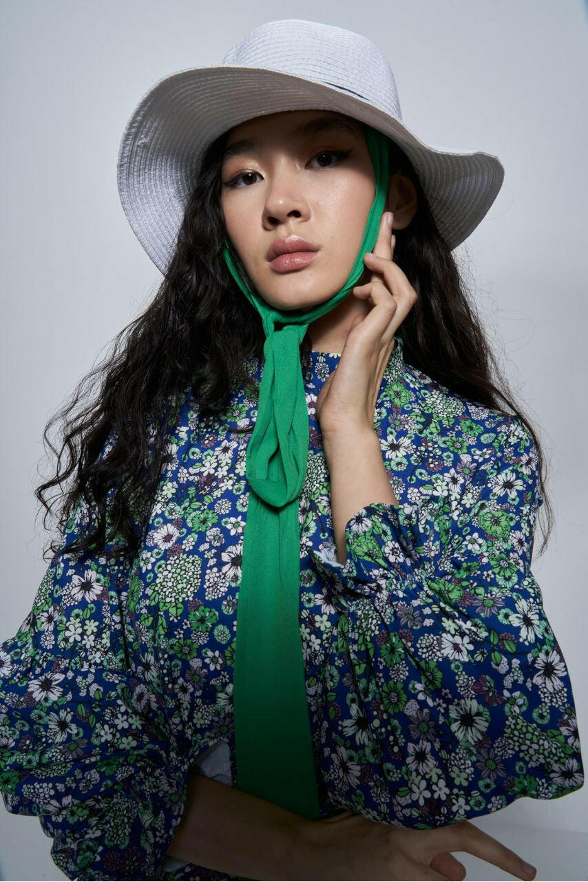 Carmen Floral Green Long Maxi Dress - By Baano