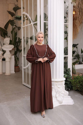 Indulge in timeless elegance with our Long Maxi Dress - Abaya - Available in 13 colors