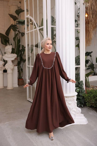 Indulge in timeless elegance with our Long Maxi Dress - Abaya - Available in 13 colors