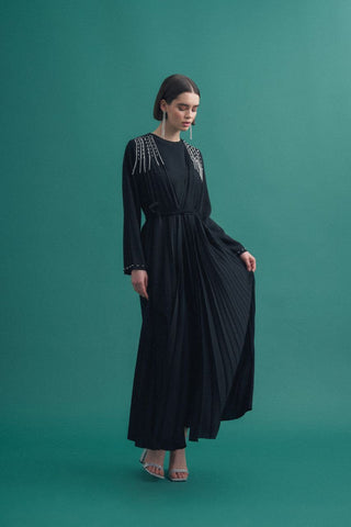 Hind Abaya Featuring Shoulder Design witha Belt - By Baano