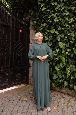 Halah Zipper Front Abaya in 8 Color - By Baano