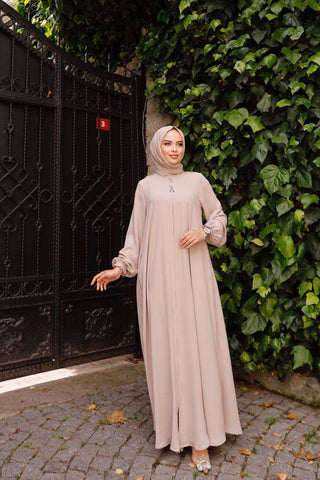 Halah Zipper Front Abaya in 8 Color - By Baano