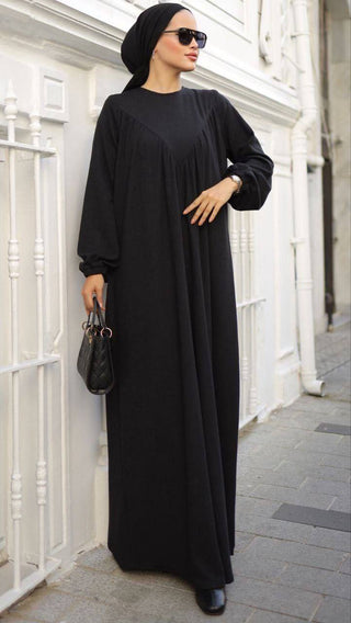 Solid Color Long Sleeve Abaya Dress in Four Colors - By Baano