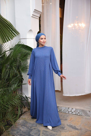 Knitted Long Maxi Dress - Abaya Dress - By Baano