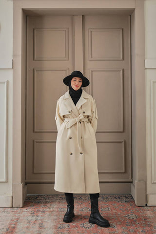 The Parnihan PREMIUM CACHET TRENCH COAT Standard Cream