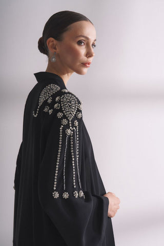 Zania Maxi Abaya With Sparkling Stone Work - By Baano