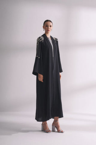 Zania Maxi Abaya With Sparkling Stone Work - By Baano