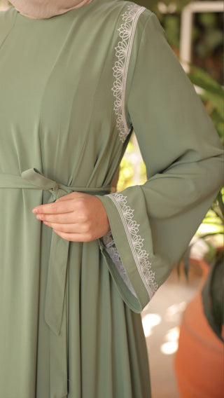 Introducing our Nila Long Abaya Dress with Long Sleeves