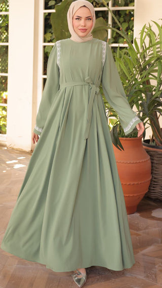 Introducing our Nila Long Abaya Dress with Long Sleeves