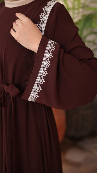 Introducing our Nila Long Abaya Dress with Long Sleeves