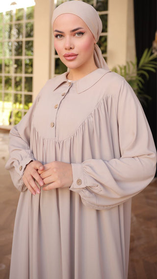 Shirt Collar Button Down Long Maxi Abaya