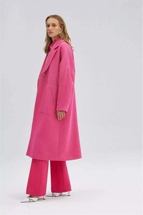 Ladies Nina Tweeted Coat in Pink - By Baano