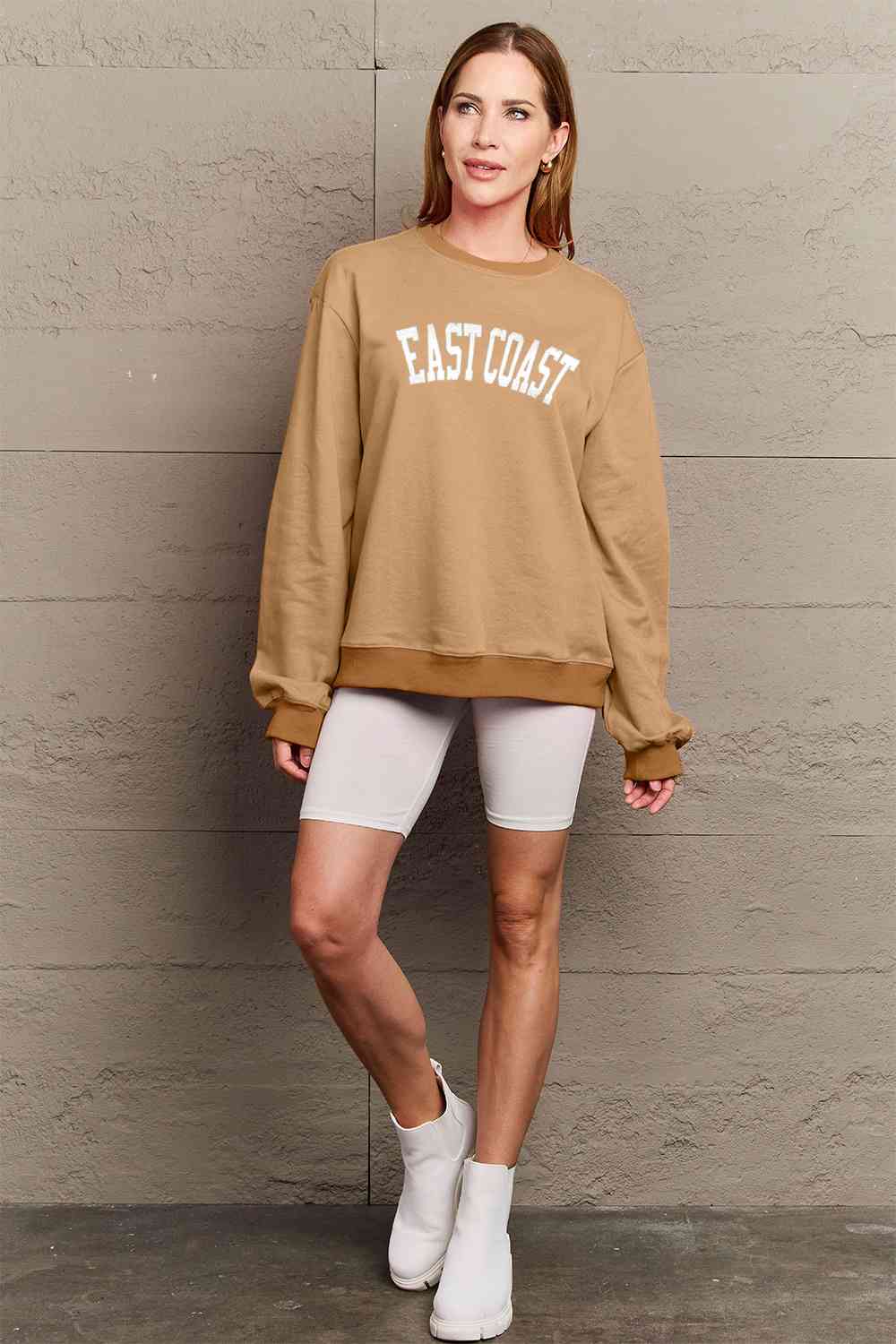 Simply Love Full Size EAST COAST Graphic Sweatshirt - By Baano